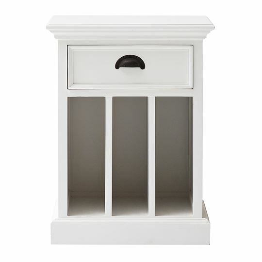 Halifax Hampton Style Bedside Table with Dividers