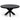 Darrel 1.5m Round Wooden Dining Table - Full Black