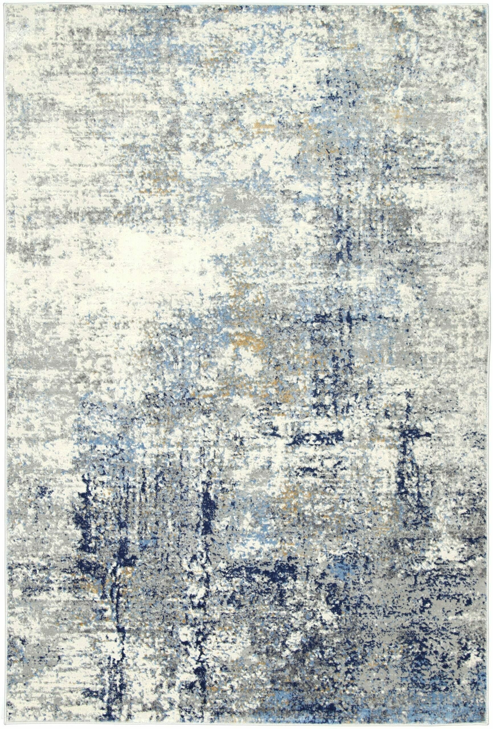 Amelia Navy Blue Modern Rug 80x300cm
