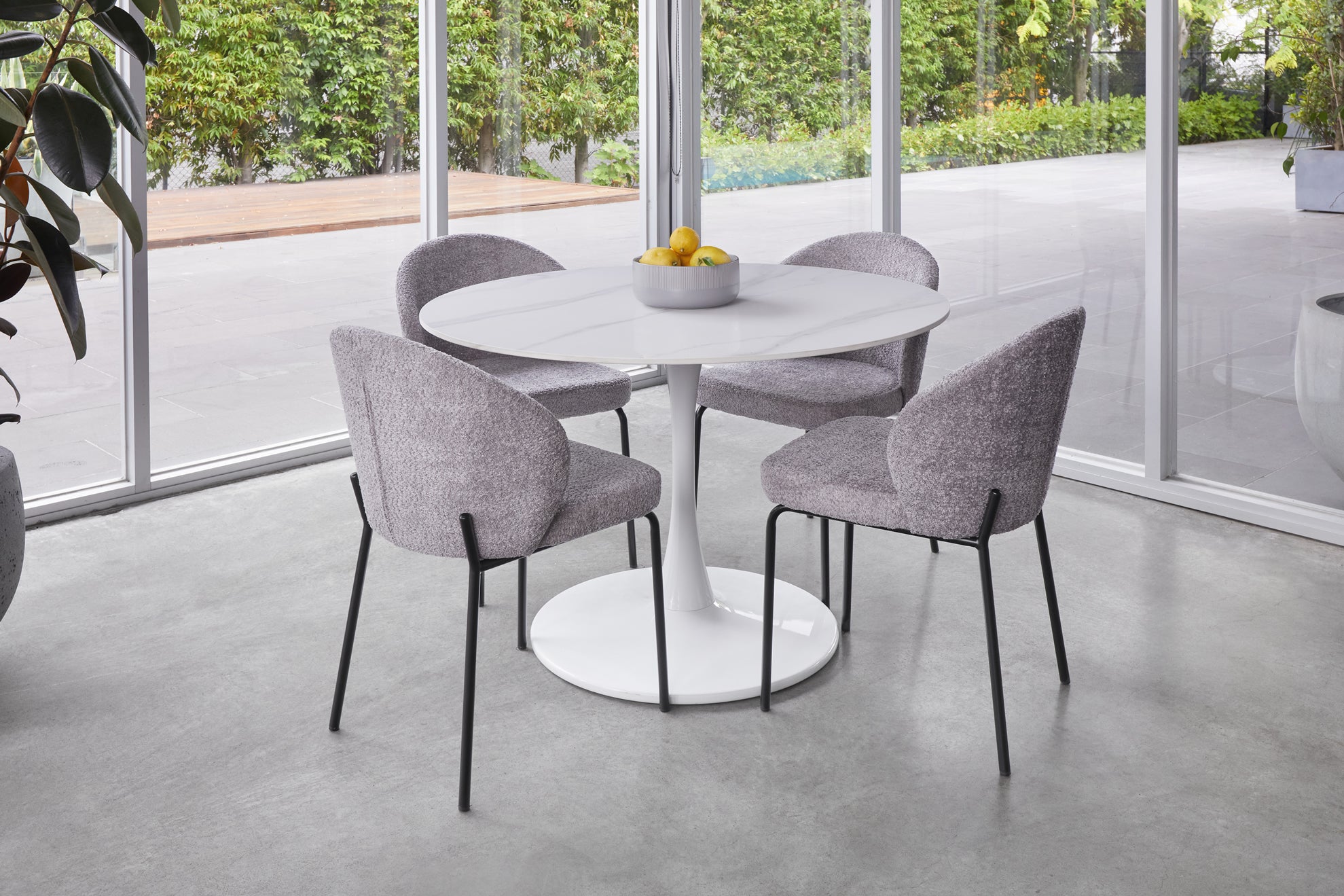 Fenix Dining Table - White Sevella