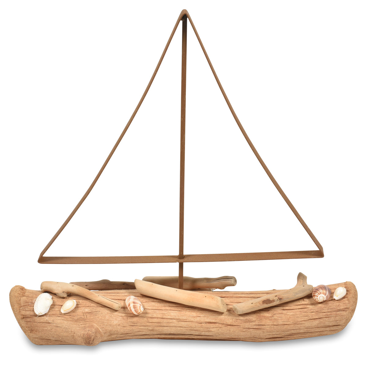 Large Metal and Driftwood Boat