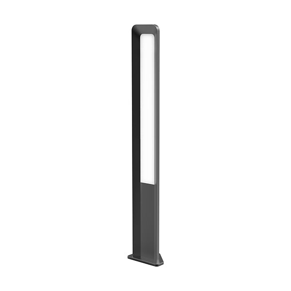 Bollard Light 13W Rectangular Dark Grey 3000K IP54 H800mm 242.19LM