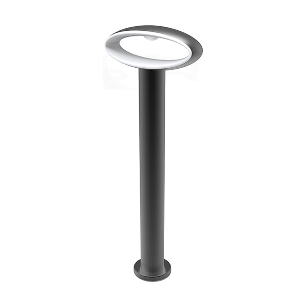 Bollard Light 9W Oval (Open) Matte Black 3000K IP54 H500mm 350LM