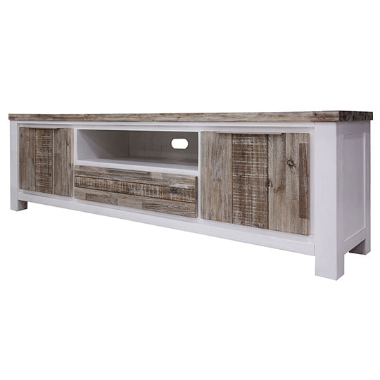 Nordington 210cm Acacia Timber 2 Door 1 Drawer TV Unit