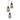 Pendant Light ES 3X72W Black Smokey Glass Flat Top OD370mmxH1100mm