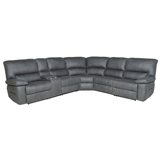 Antigo Fabric 4 Seater Modular Corner Recliner Sofa  - Jet