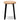 Krista 46cm Natural Wooden Seat Low Stool - Black Legs (Set of 2)