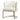 Carma Ivory White Boucle Lounge Chair - Brushed Gold