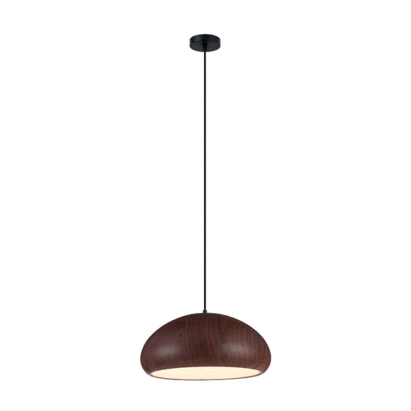 Pendant Light ES Black Walnut Dome OD400mm