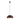 Pendant Light ES Black Walnut Dome OD400mm
