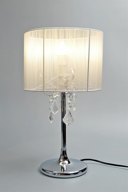 Paris Crystal Table Lamps - White