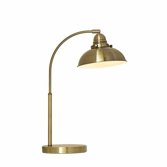 Manor Metal Table Lamp - Weathered Brass