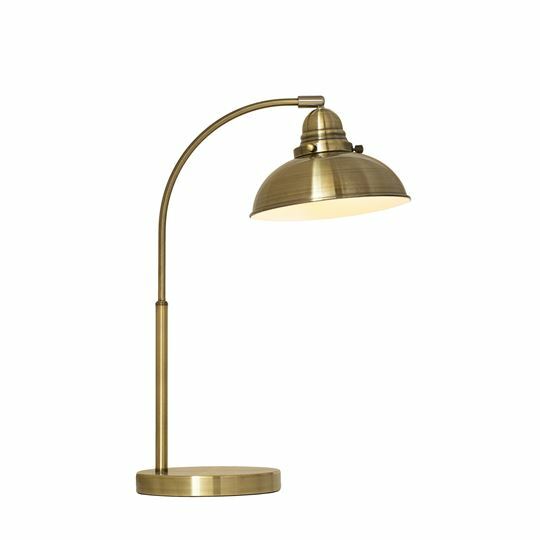 Manor Metal Table Lamp - Weathered Brass