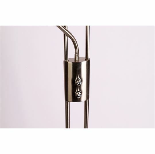 Frisco Mother & Child LED Floor Lamp - Satin Chrome