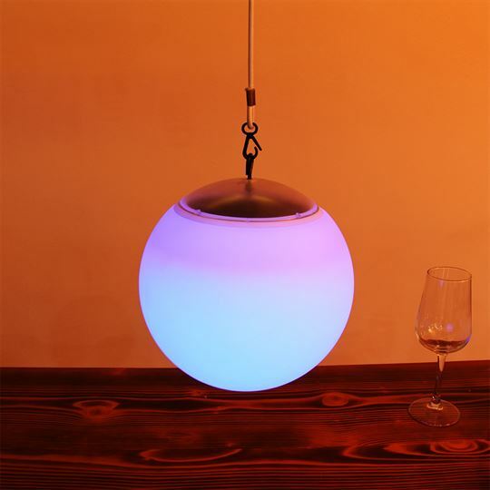 LED Hanging Ball Solar+DC Power