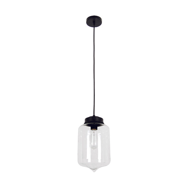 Pendant Light ES Clear Glass Tipped Oblong OD180mm