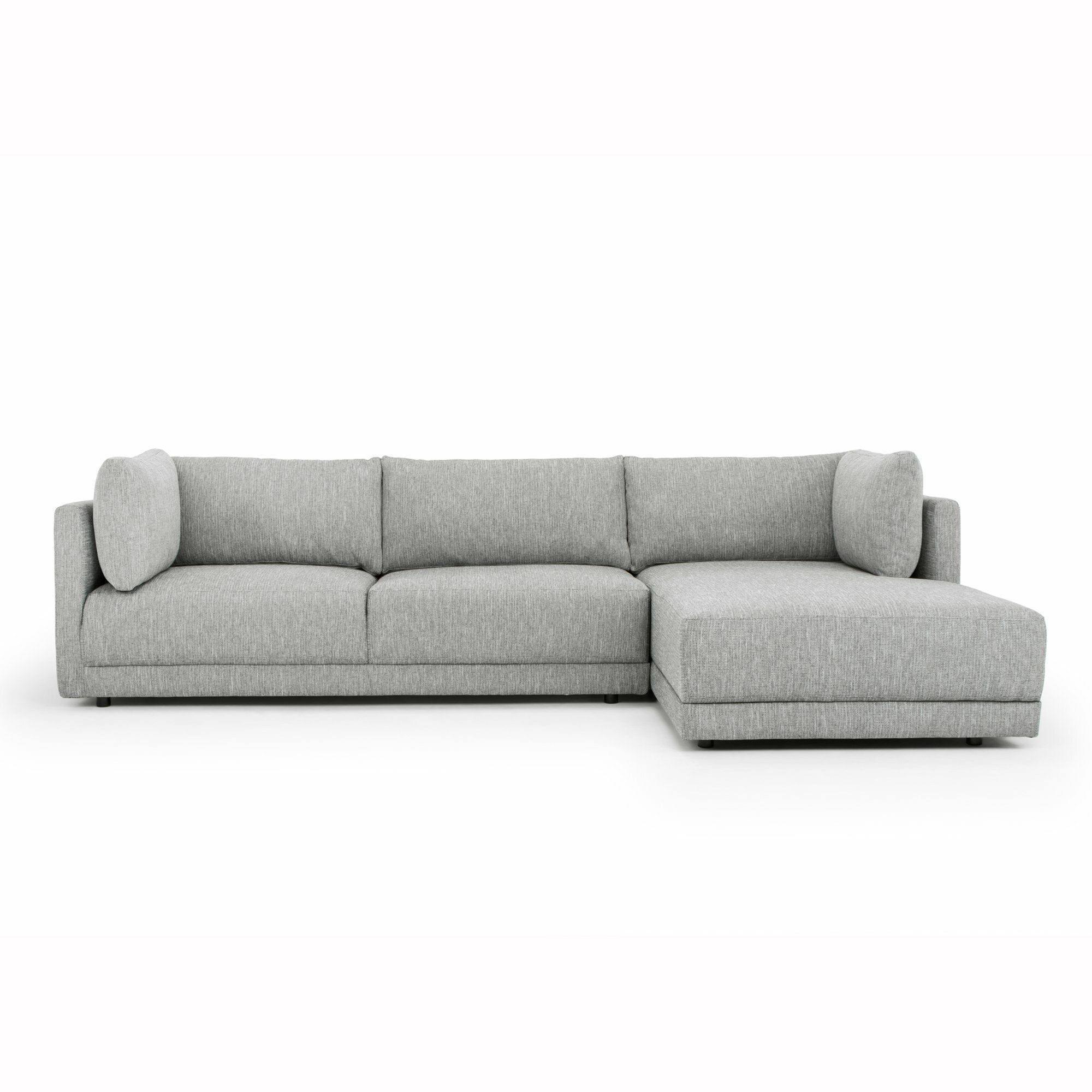 Kerry 3 Seater Right Chaise Fabric Sofa - Graphite Grey