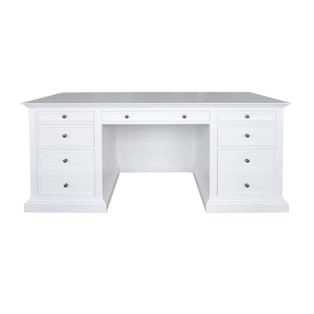 French Panel Desk - White 180cm