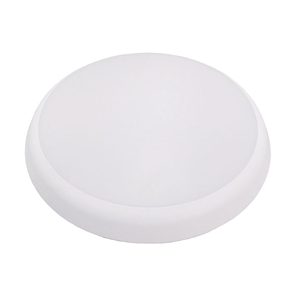 Oyster Light LED Dimmable Round White 15W Tri-CCT IP54 OD200mm1300LM