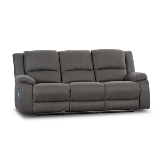 Oberon Electric Recliner Lounge - 3 Seater - Latte