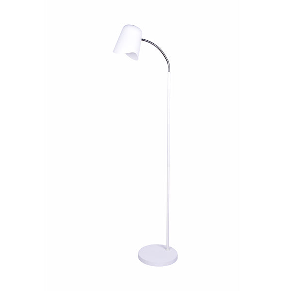 Floor Lamp ES Matte White Ellipse H1545mm Adjustable with wave edge