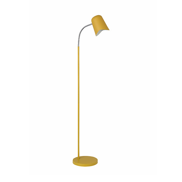 Floor Lamp ES Matte Yellow Ellipse H1545mm Adjustable with wave edge