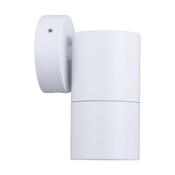 Pillar Light Fixed GU10 White IP65 Round Back plate