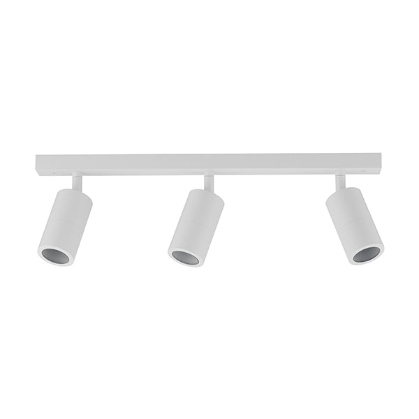 Pillar Light Adjustable 3 Light GU10 White IP44 Rectangular Bar Back plate