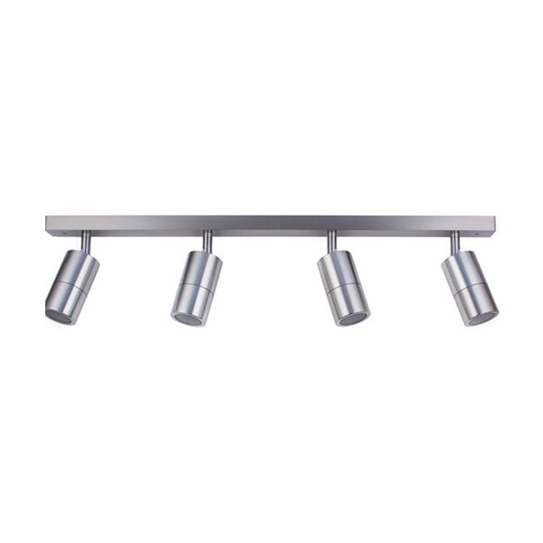 Pillar Light Adjustable 4 Light GU10 Titanium IP44 Rectangular Bar Back plate