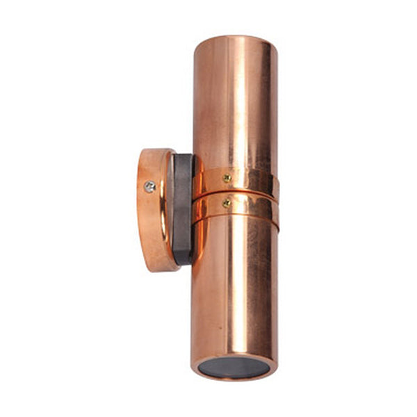 Pillar Light Up / Down GU10 Copper IP54 Round Back plate Anti-Glare