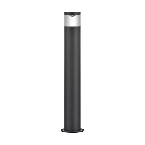 Bollard Light GU10 Round Black IP54 H445mm Low Glare