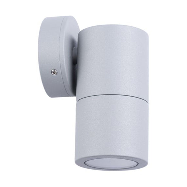 Pillar Light Fixed 12V MR16 Matte Grey IP65 Round Back plate