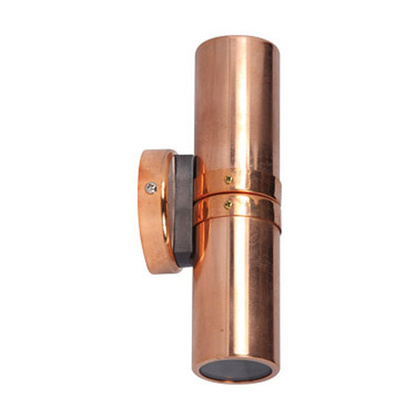 Pillar Light Up / Down 12V MR16 Copper IP65 Round Back plate Anti-Glare