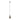 Pendant Light ES Chrome (Glass) Tear Drop with segments OD180mm