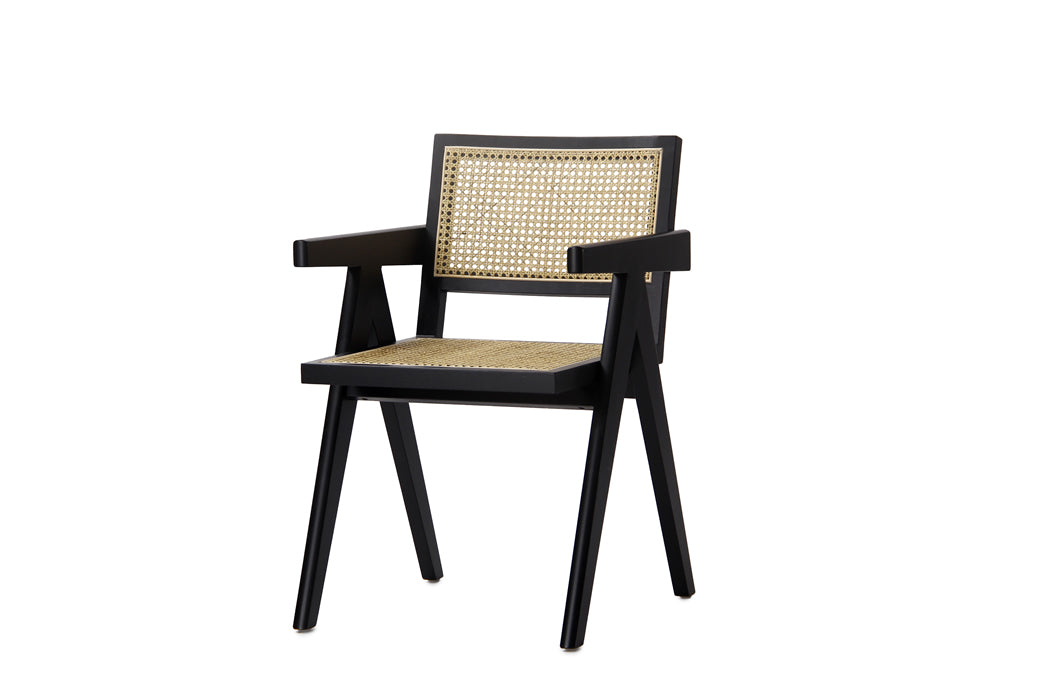 Selah Rattan Occasional Chairs - Black (Set of 2)