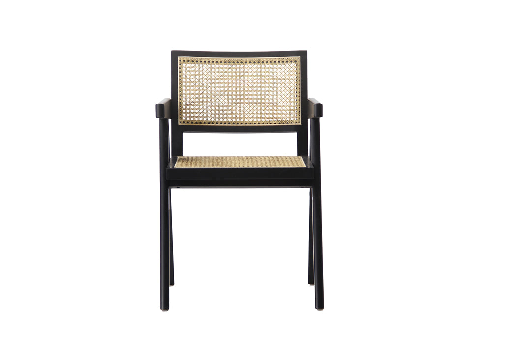 Selah Rattan Occasional Chairs - Black (Set of 2)