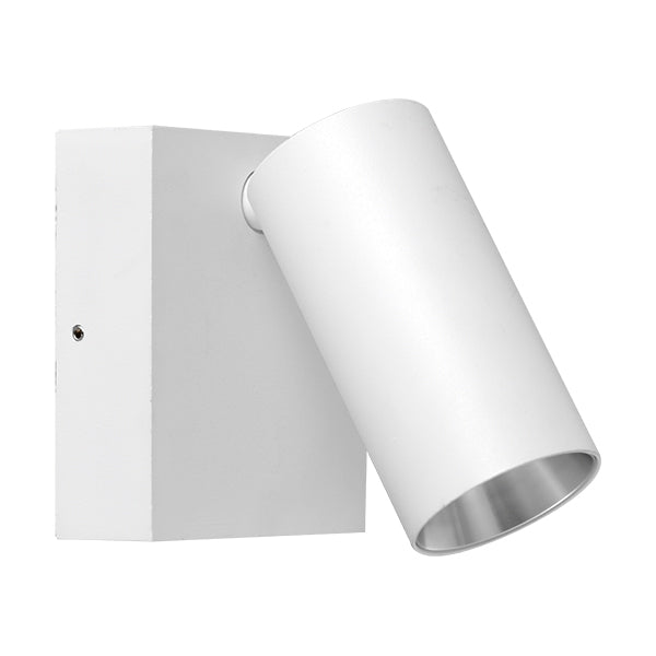 Single Adjustable Pillar Light LED - Matte White