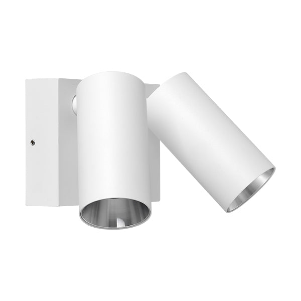 Double Adjustable Pillar Light LED - Matte White