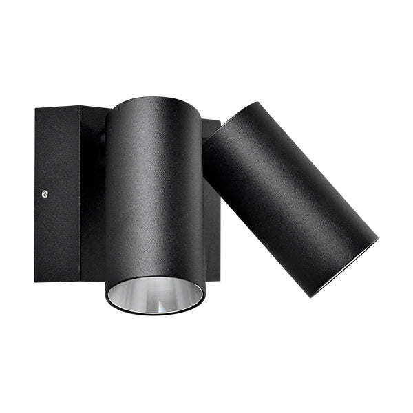 Double Adjustable Pillar Light LED - Matte Black