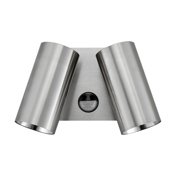 Double Adjustable Pillar Light LED with Sensor - Titanium