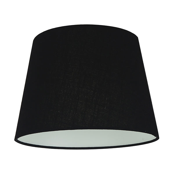 DIY Lampshade Black Fabric Slanted OD320mm