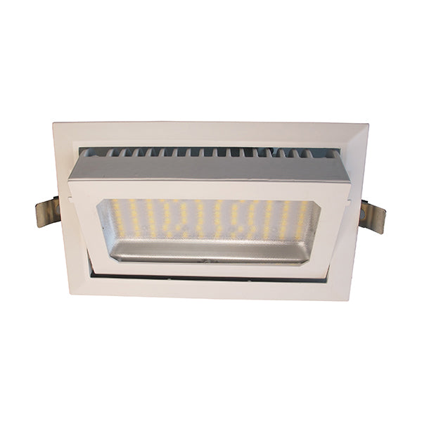 Downlight Gimbal Dimmable 35W Rectangular White Tri-CCT IP20 230x130mm