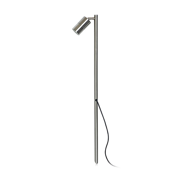 Garden Spike Light Single Adjustable 12V MR16 Stainless Steel 316 IP65 L1000mm Cable encl Post