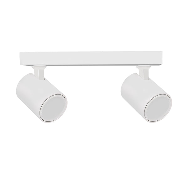 Spot Light Double Adjustable GU10 White IP20 Rectangular Bar L250mmxW75mmxH25mm