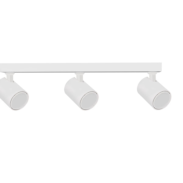 Spot Light 3 Adjustable GU10 White IP20 Rectangular Bar L450mmxW75mmxH25mm