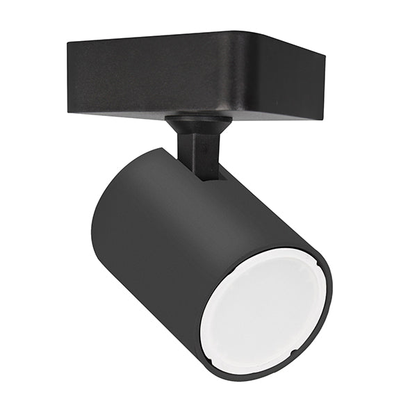 Spot Light GU10 1 Adjustable Square Base Black IP20