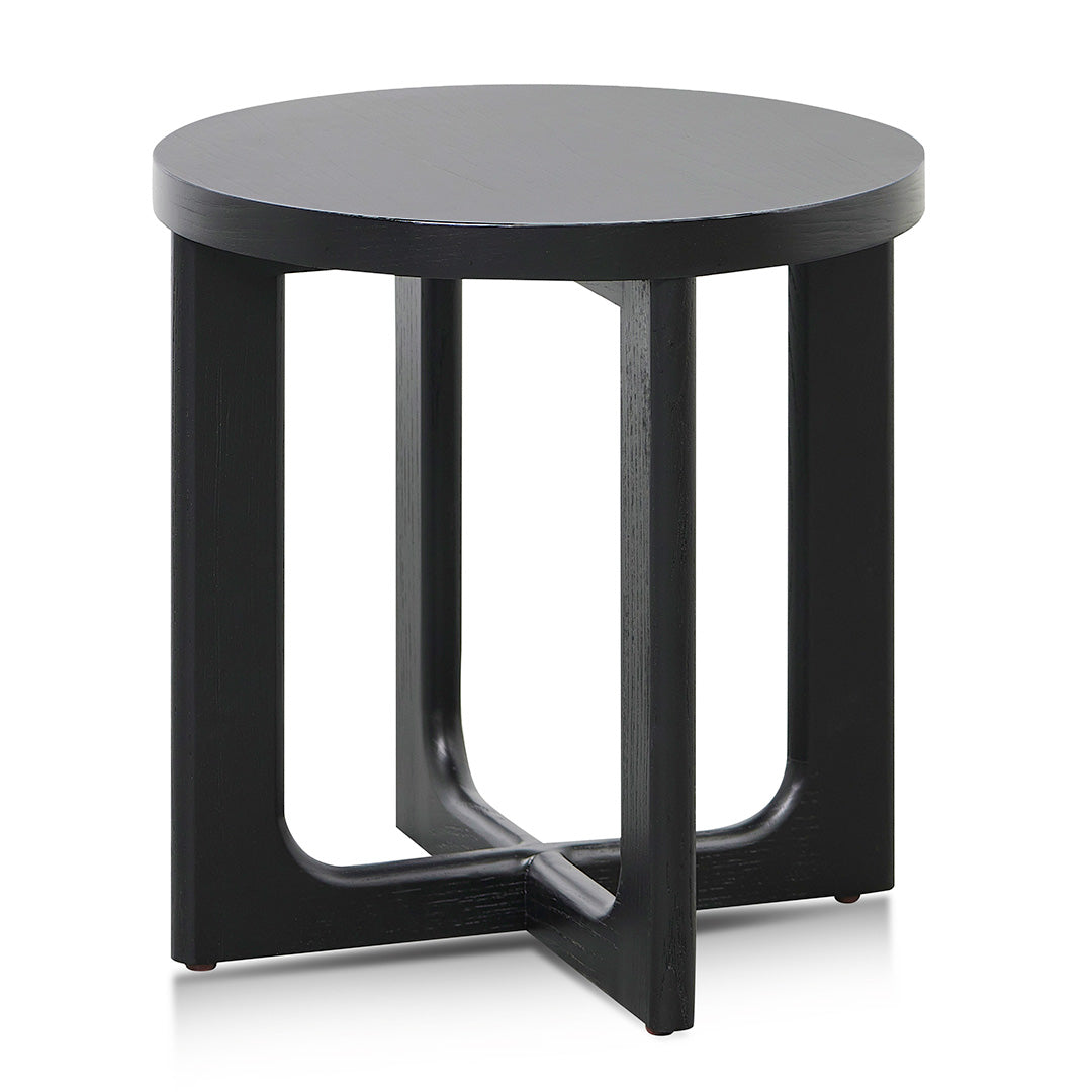 Elizabeth Round Side Table - Full Black