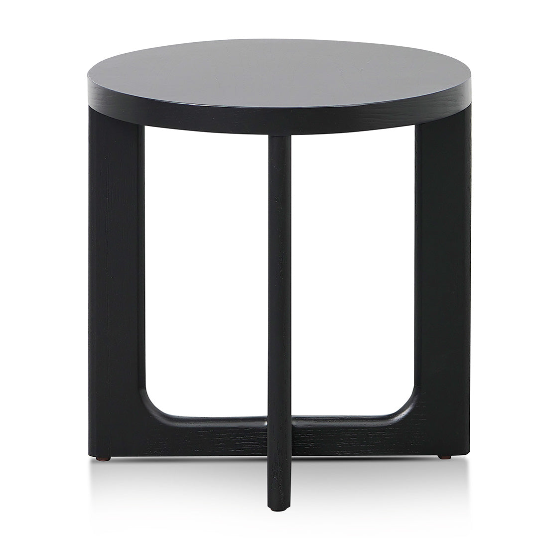 Elizabeth Round Side Table - Full Black