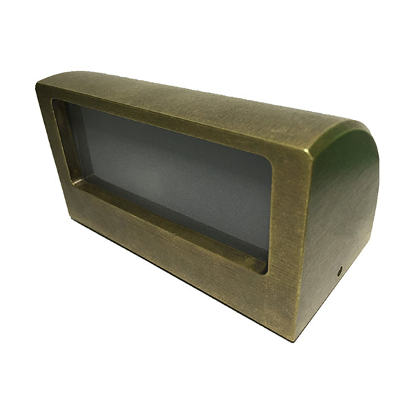 Step Light Surface Mounted 12V G4 Curved Bronze IP54 OD104mm