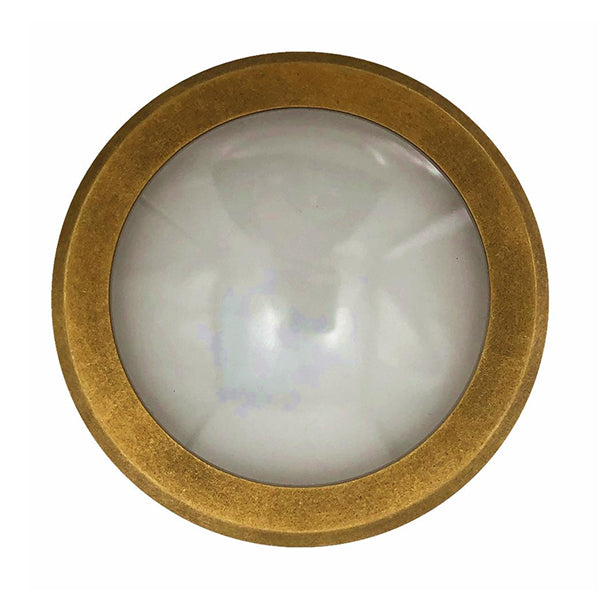 Step Light Surface Mounted 240V 6W Round Ant Brass 3000K IP65 Open OD98mm 600LM
